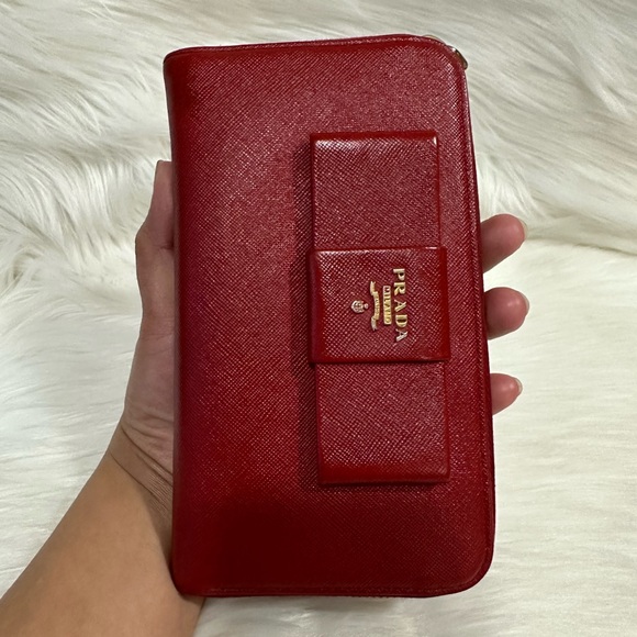 Authentic Prada Continental Wallet Red - Picture 4 of 11